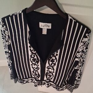 Joseph Ribkoff Black and White Patterned Blouse
